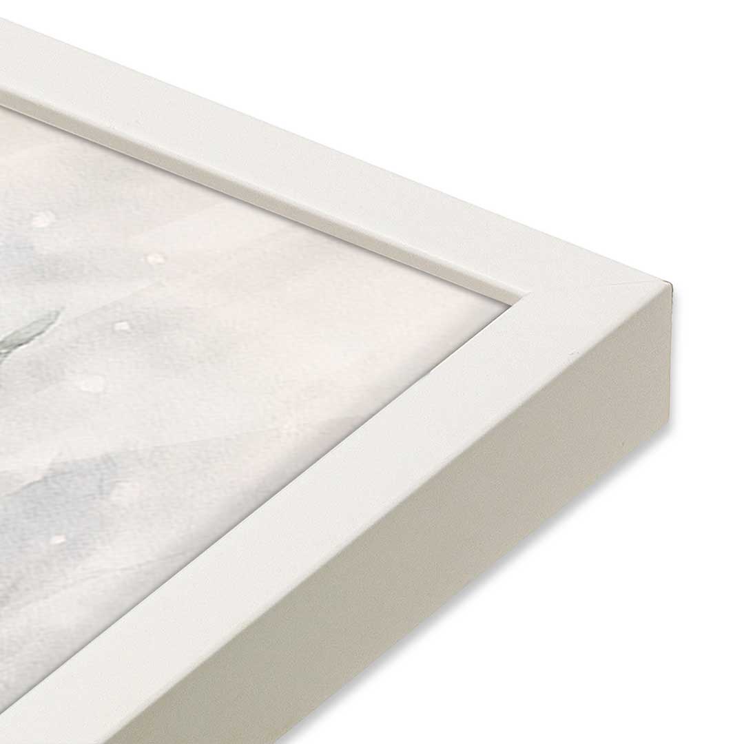 [Color:Opaque White], Picture of art in a Opaque White frame at an angle