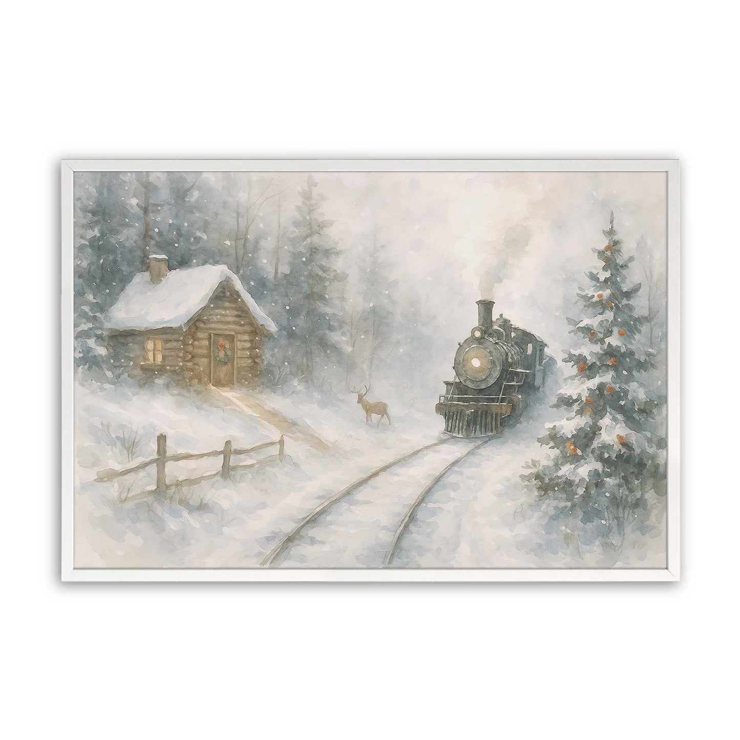 [Color:Opaque White], Picture of art in a Opaque White frame