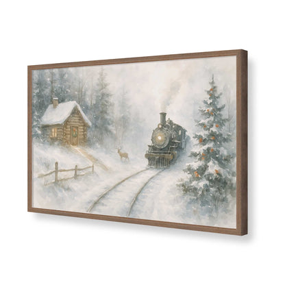 [Color:Walnut], Picture of art in a Walnut frame of the corner