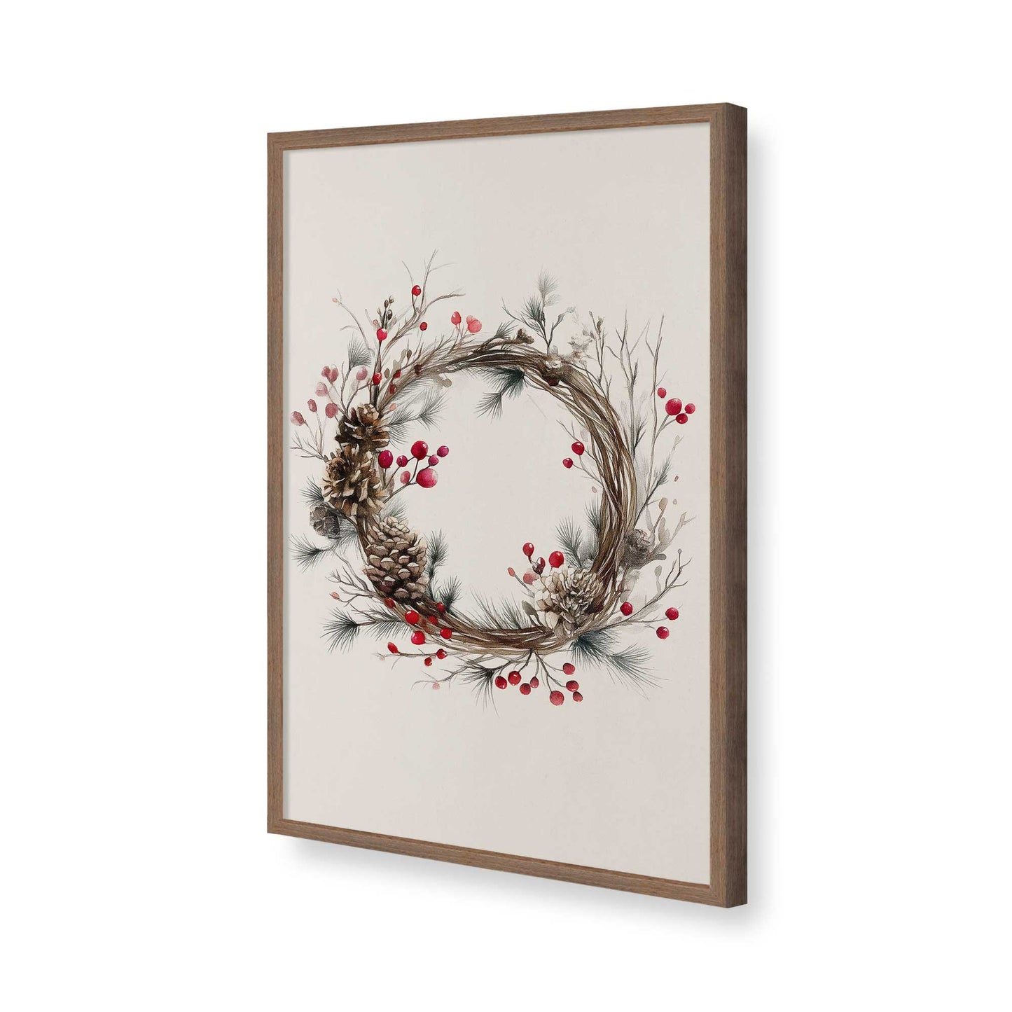 [Color:Walnut], Picture of art in a Walnut frame of the corner