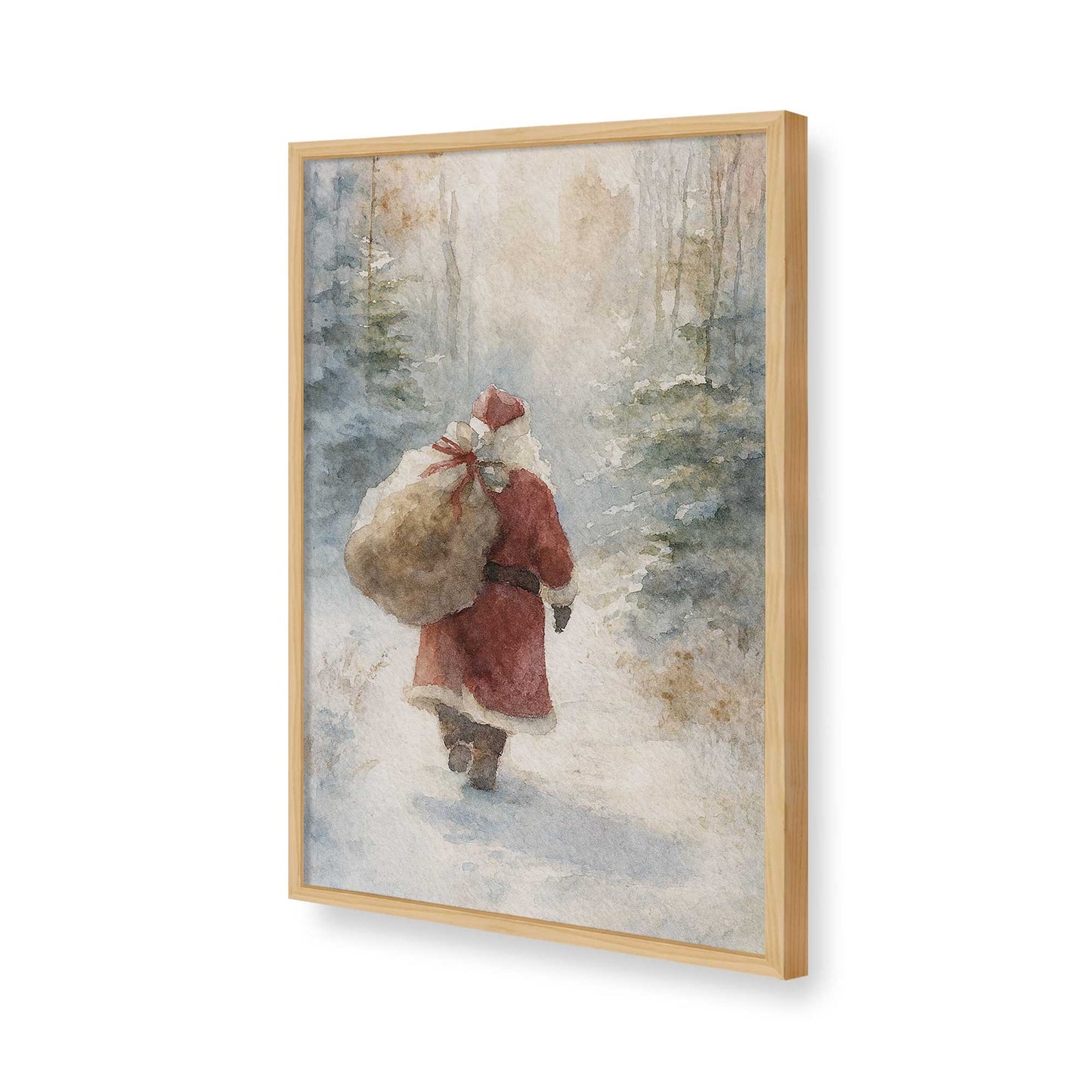 [Color:American Maple], Picture of art in a American Maple frame of the corner