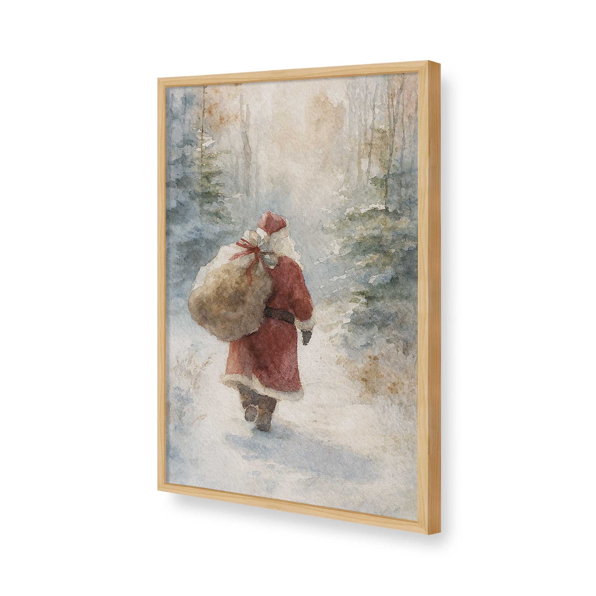 [Color:American Maple], Picture of art in a American Maple frame of the corner