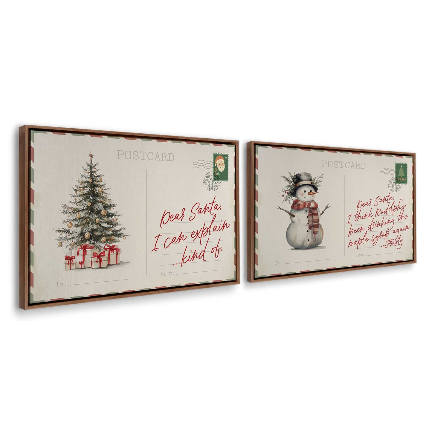 [Color:Walnut], Picture of art in a Walnut frame at an angle