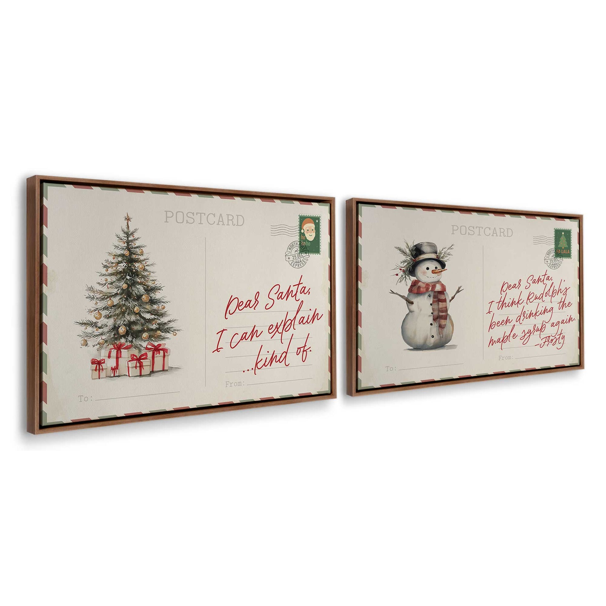 [Color:Walnut], Picture of art in a Walnut frame at an angle