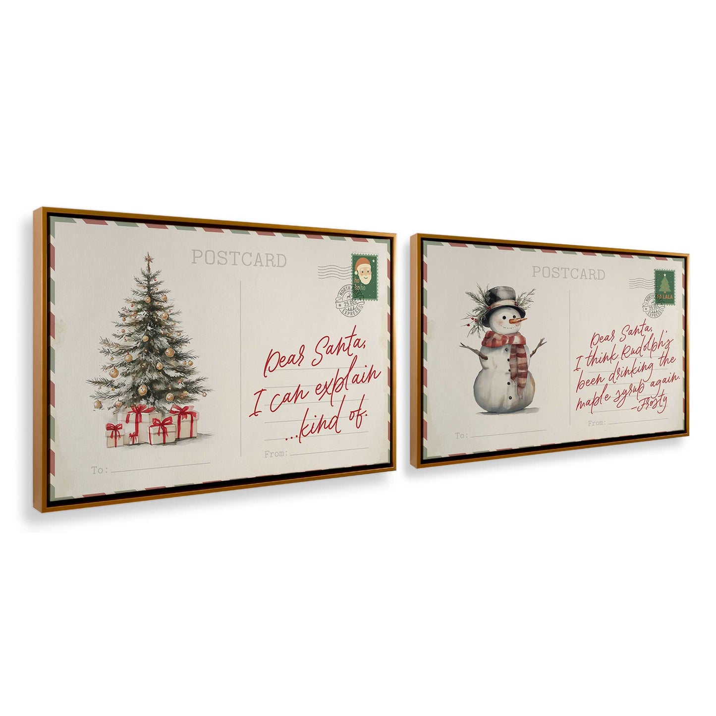 [Color:Polished Gold], Picture of art in a Polished Gold frame at an angle