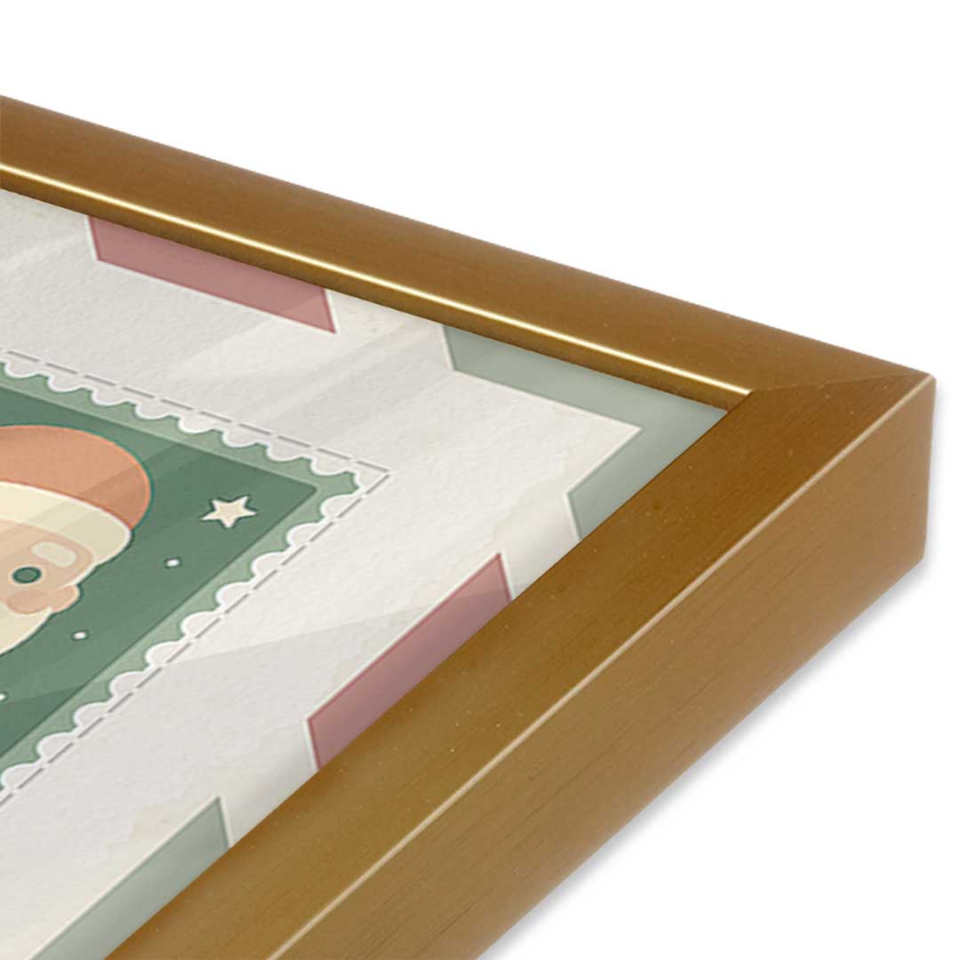 [Color:Polished Gold], Picture of art in a Polished Gold frame of the corner