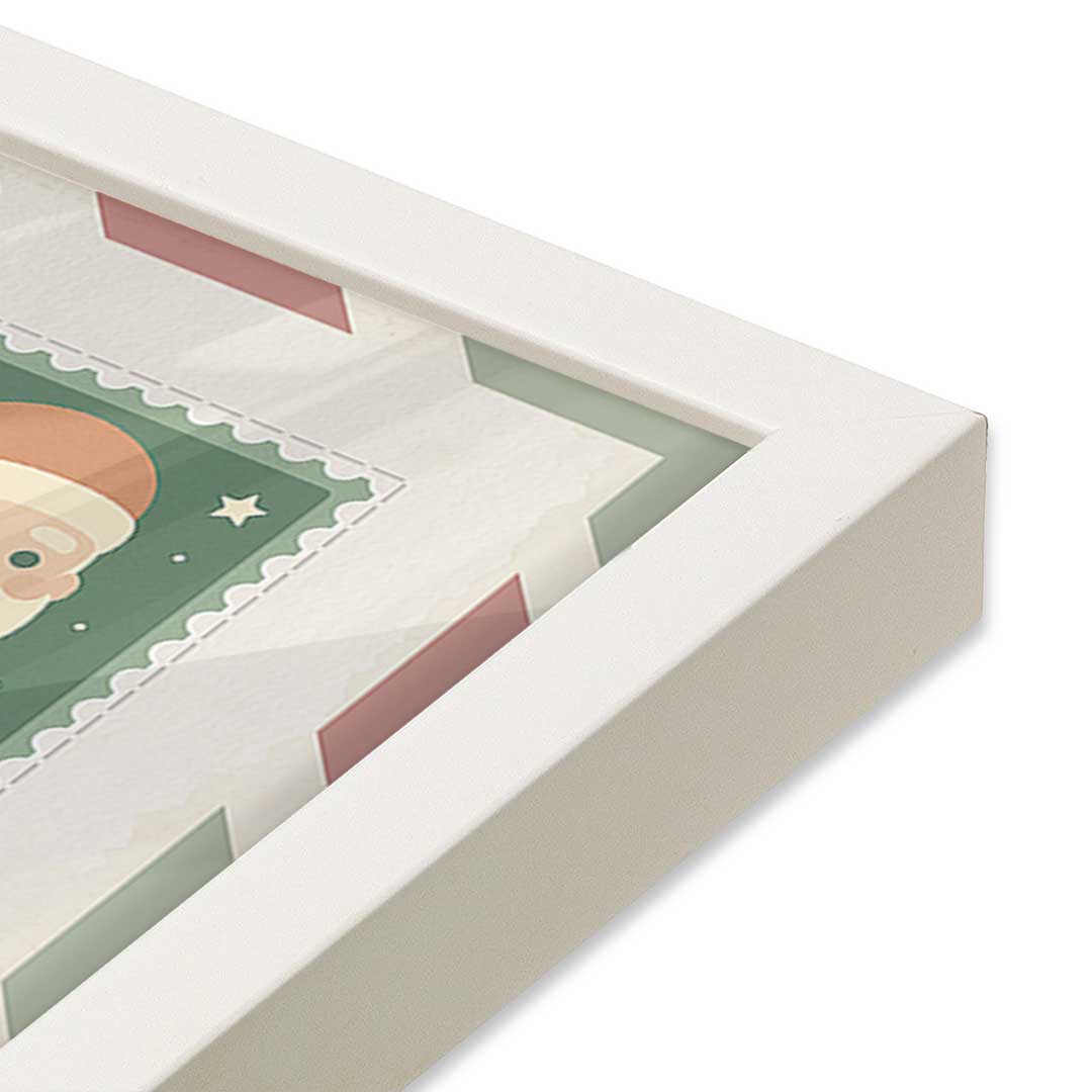 [Color:Opaque White], Picture of art in a Opaque White frame of the corner