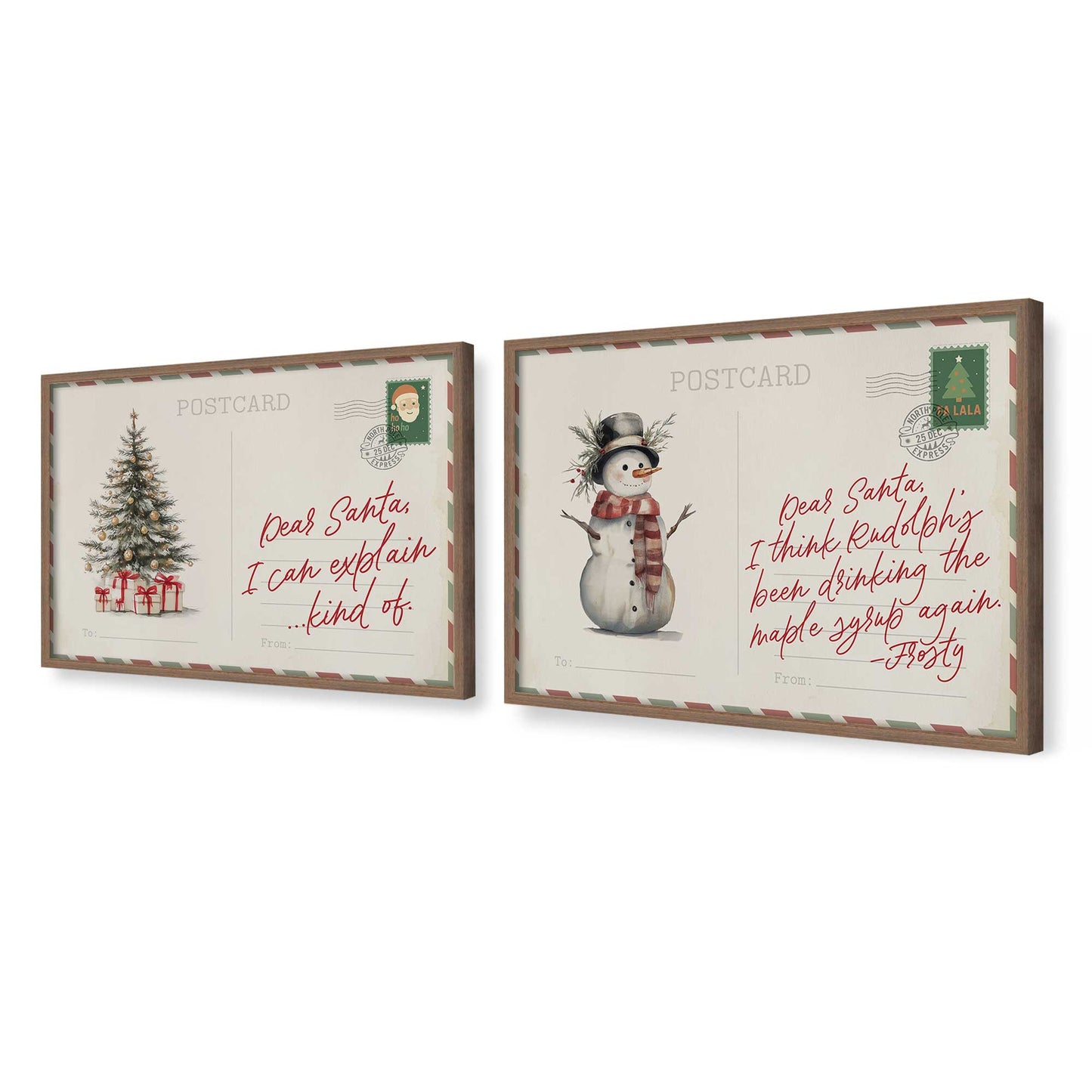 [Color:Walnut], Picture of art in a Walnut frame at an angle