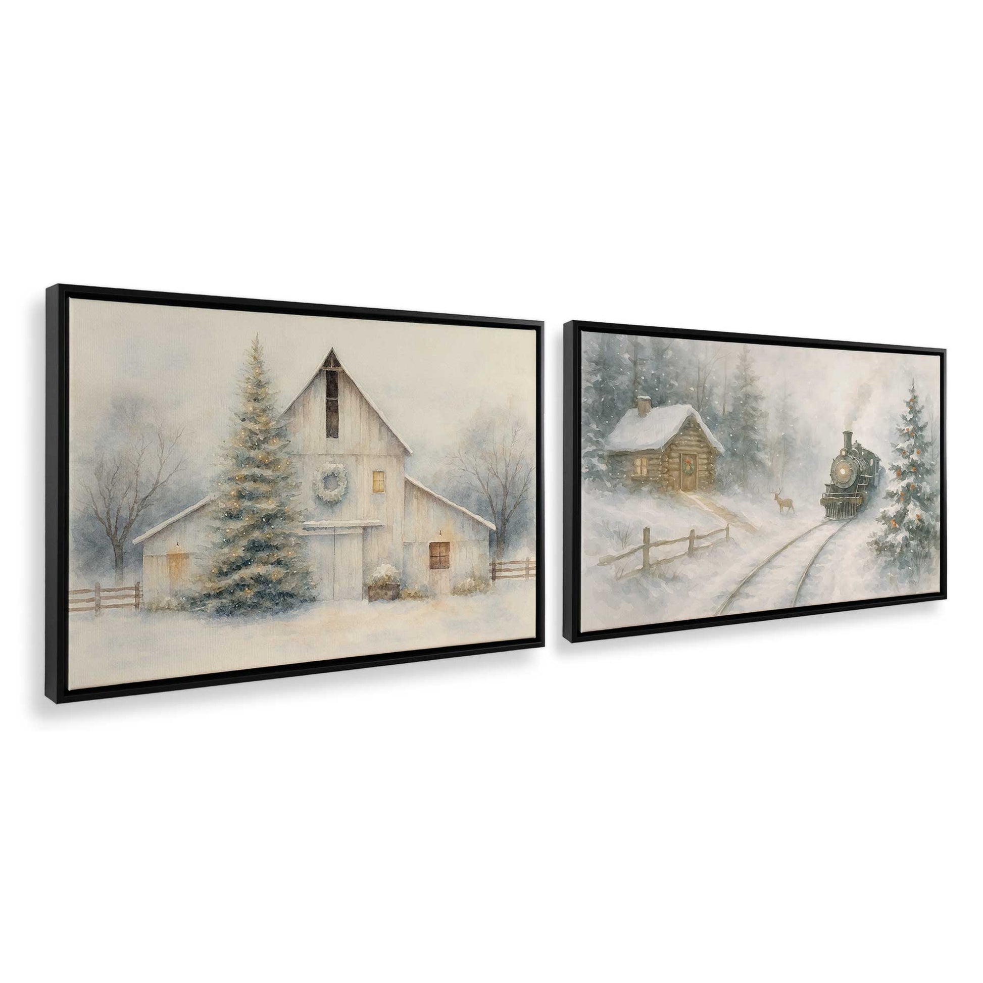 [Color:Satin Black], Picture of art in a Satin Black frame at an angle