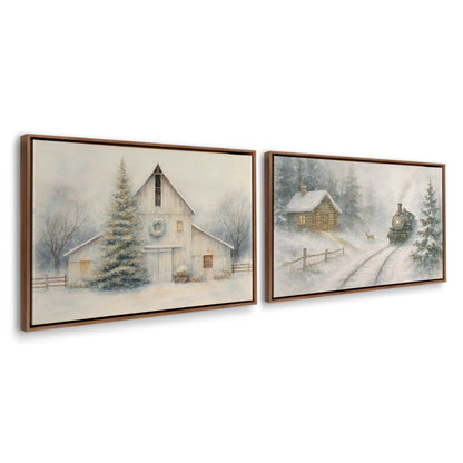 [Color:Walnut], Picture of art in a Walnut frame at an angle