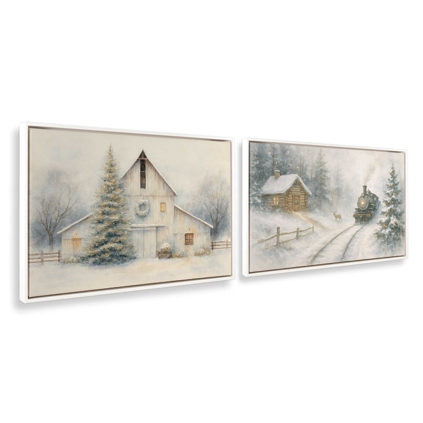 [Color:Opaque White], Picture of art in a White frame at an angle