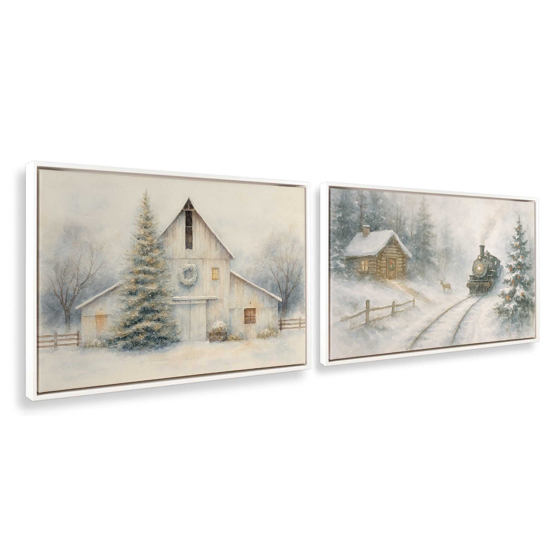 [Color:Opaque White], Picture of art in a White frame at an angle