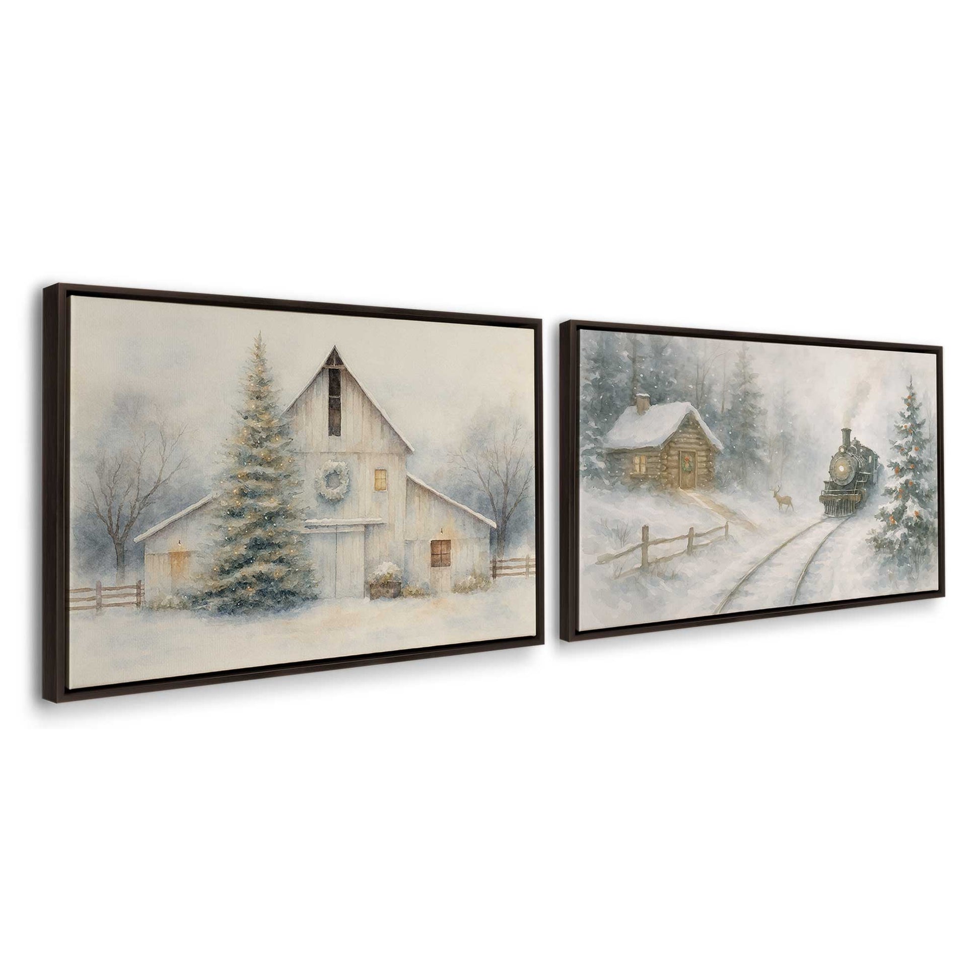 [Color:Espresso], Picture of art in an espresso frame at an angle