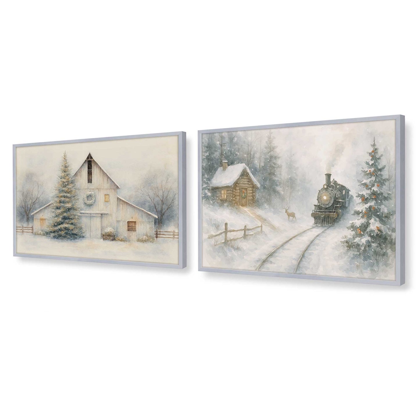 [Color:Polished Chrome], Picture of art in a Polished Chrome frame at an angle