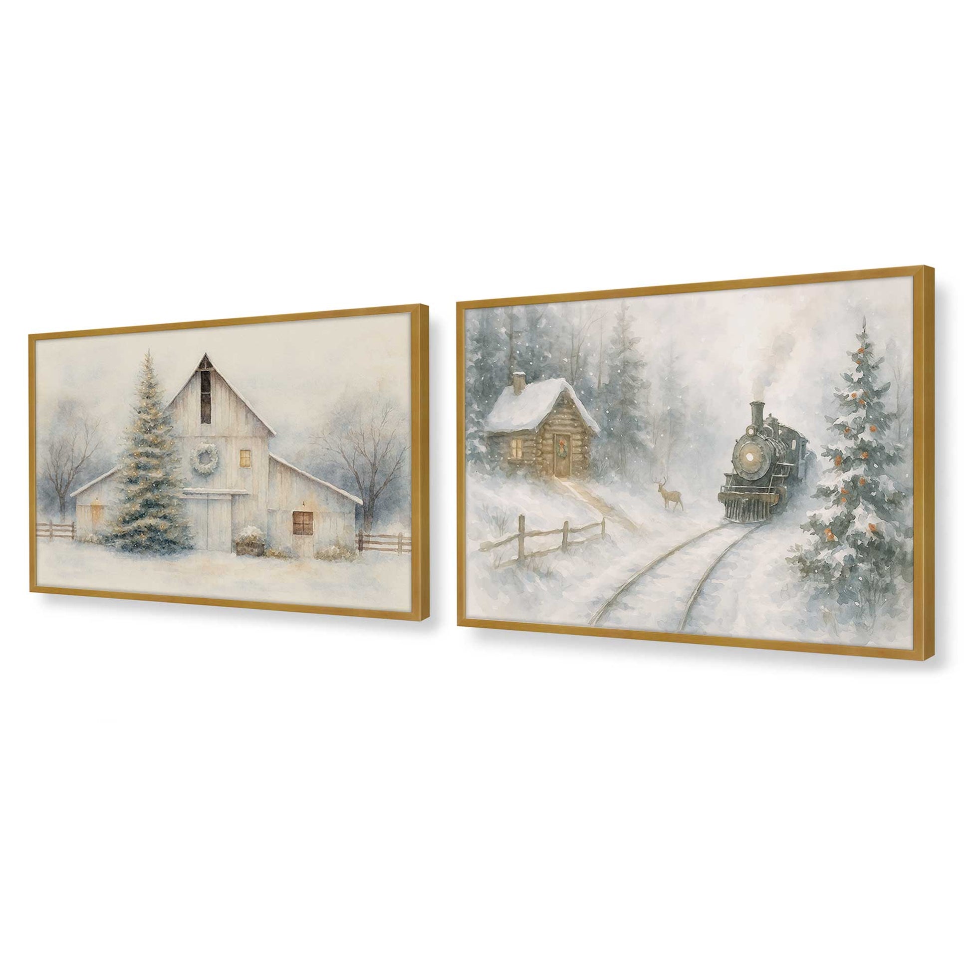 [Color:Polished Gold], Picture of art in a Polished Gold frame at an angle