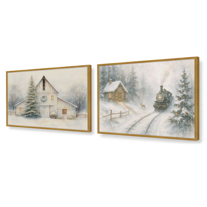 [Color:Polished Gold], Picture of art in a Polished Gold frame at an angle