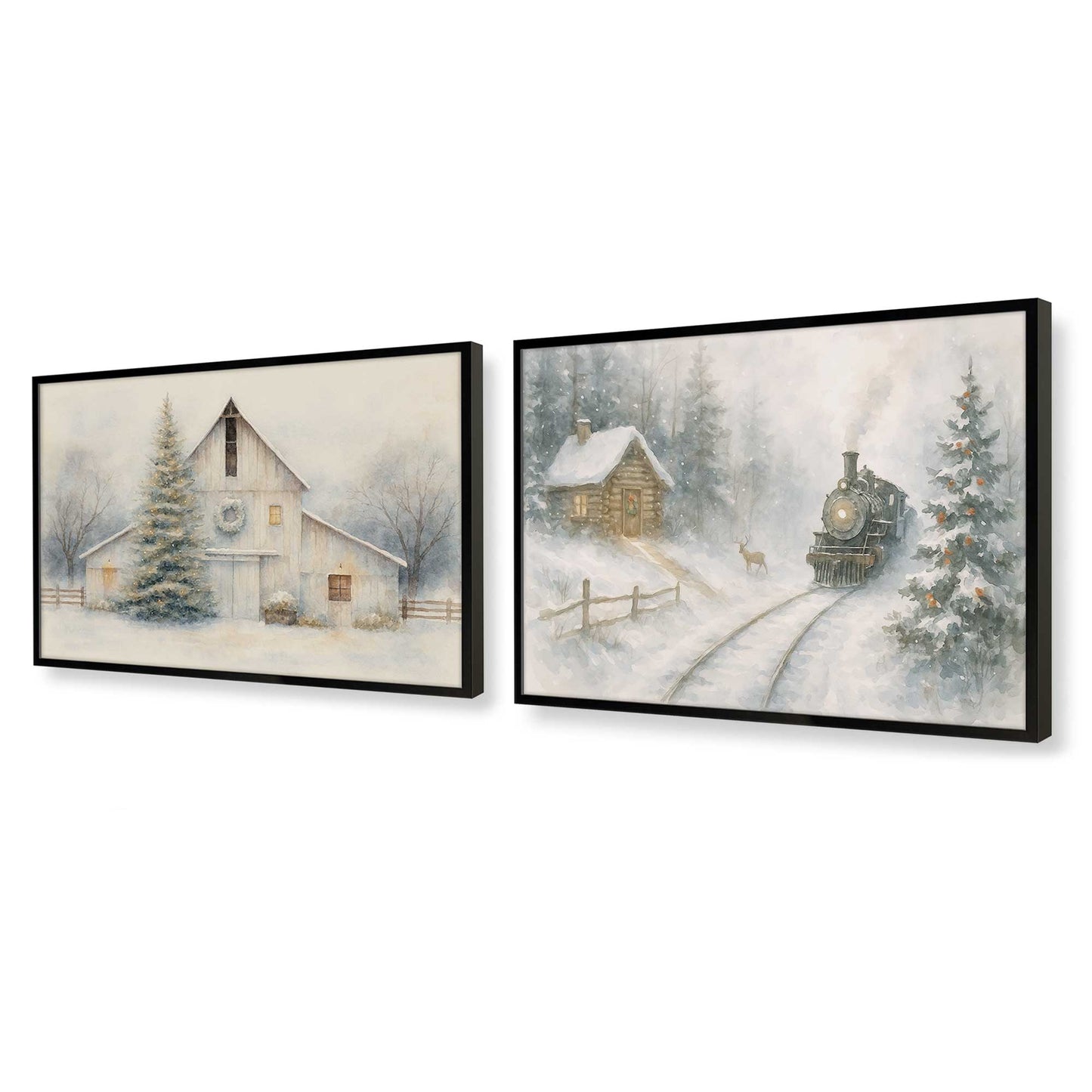 [Color:Satin Black], Picture of art in a Satin Black frame at an angle