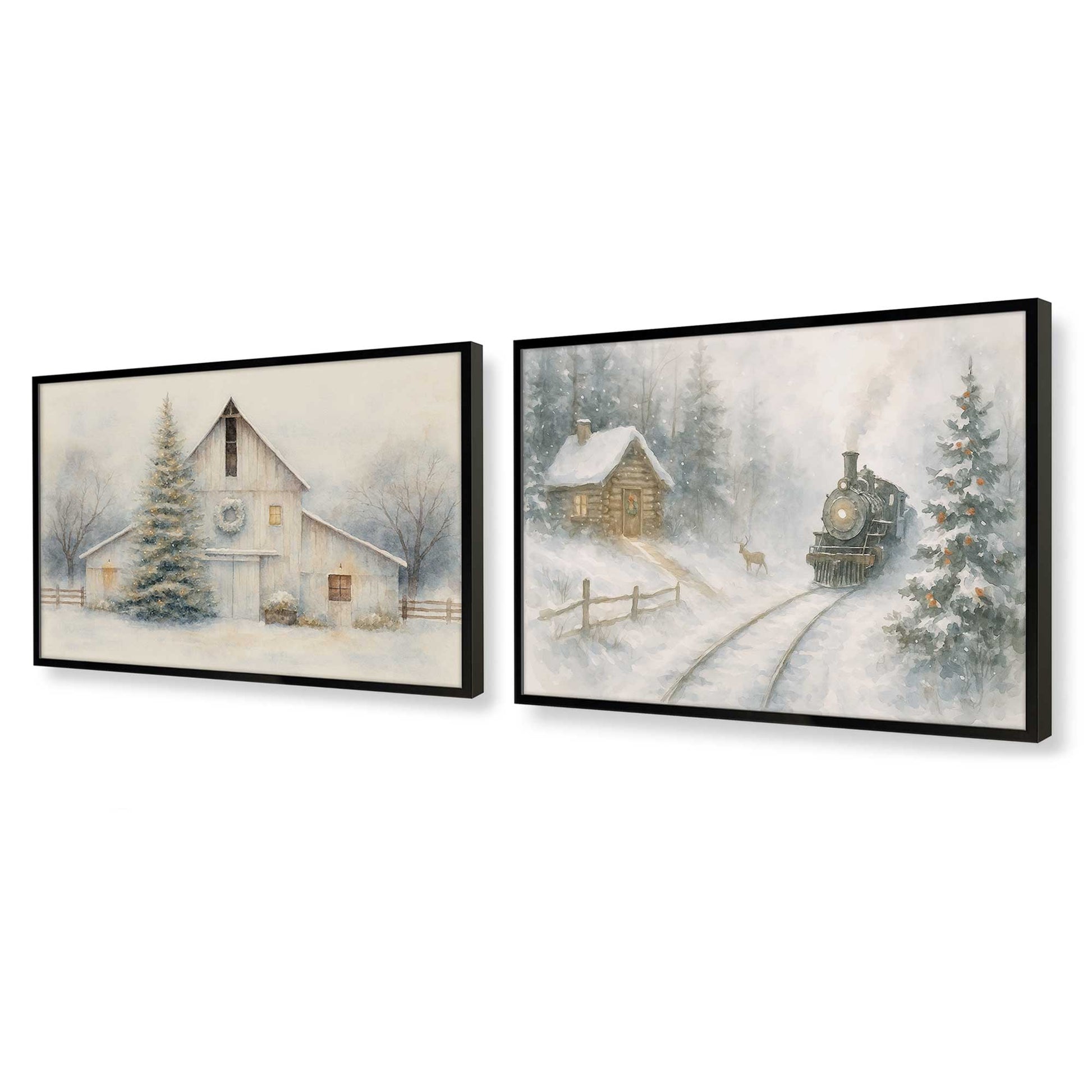 [Color:Satin Black], Picture of art in a Satin Black frame at an angle