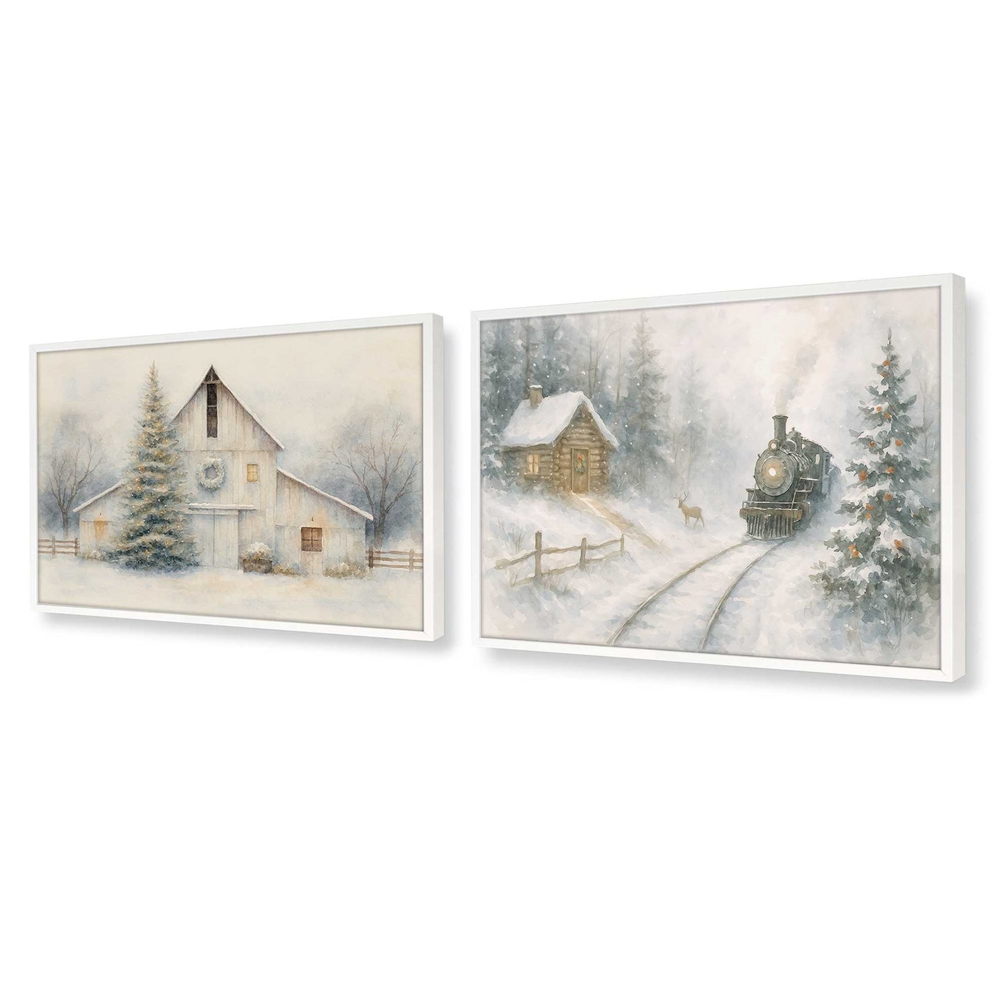 [Color:Opaque White], Picture of art in a Opaque White frame at an angle