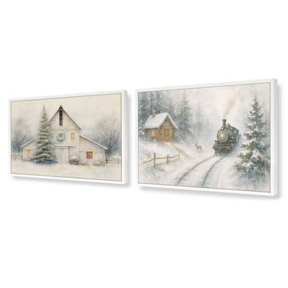 [Color:Opaque White], Picture of art in a Opaque White frame at an angle