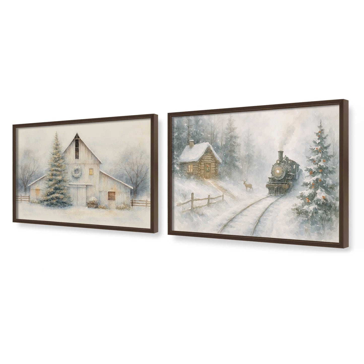 [Color:Belvinder Brown], Picture of art in a Belvinder Brown frame at an angle