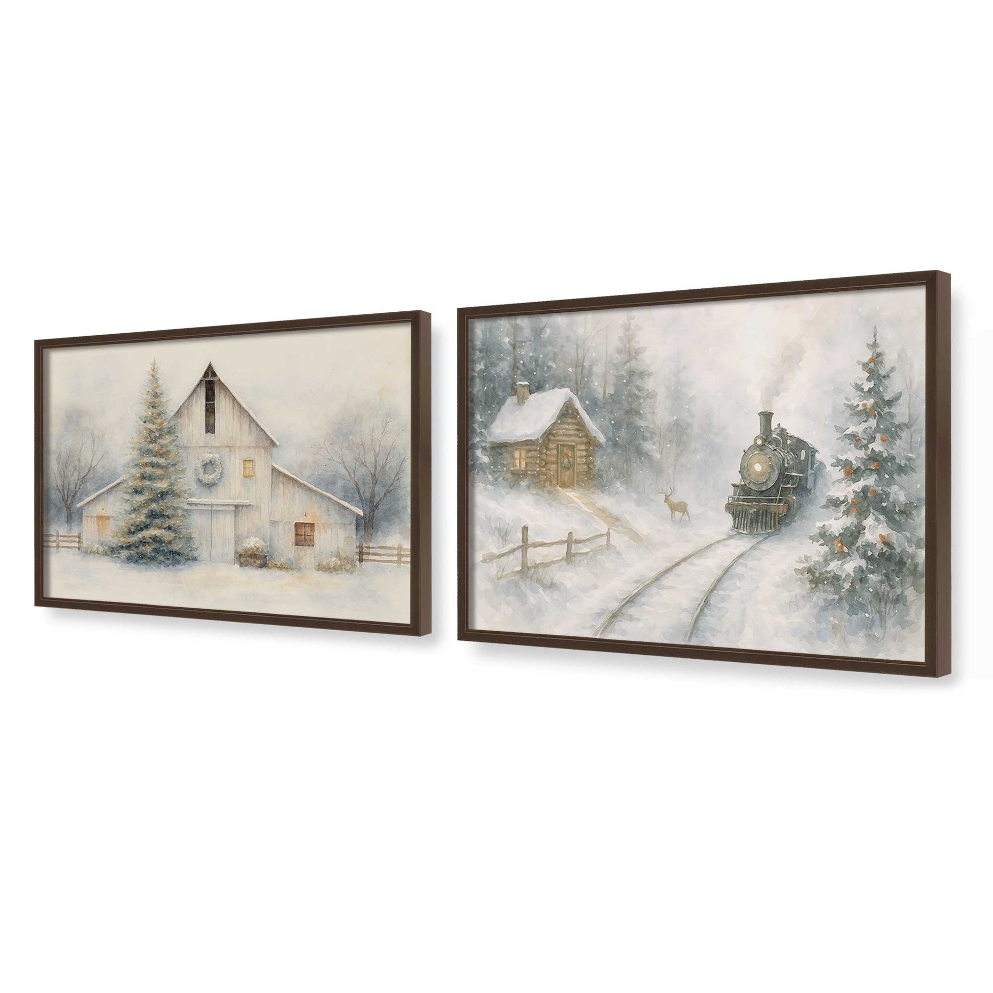 [Color:Belvinder Brown], Picture of art in a Belvinder Brown frame at an angle