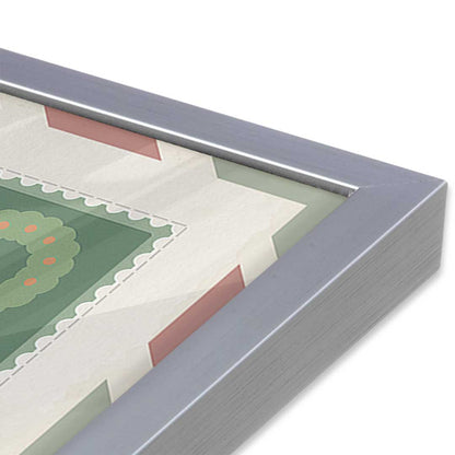 [Color:Polished Chrome], Picture of art in a Polished Chrome frame of the corner