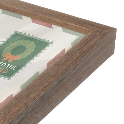 [Color:Walnut], Picture of art in a Walnut frame of the corner