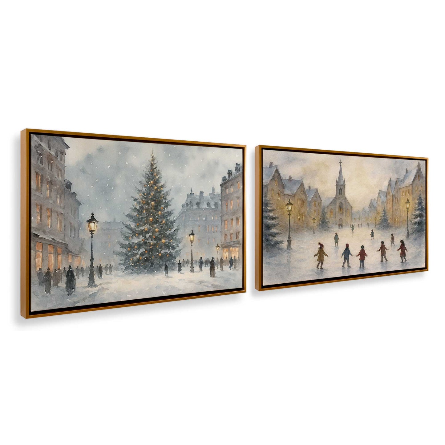 [Color:Polished Gold], Picture of art in a Polished Gold frame at an angle