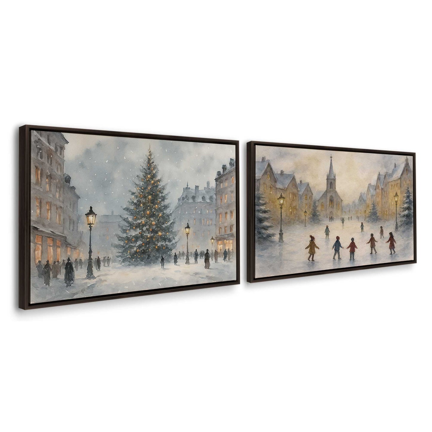 [Color:Espresso], Picture of art in an espresso frame at an angle