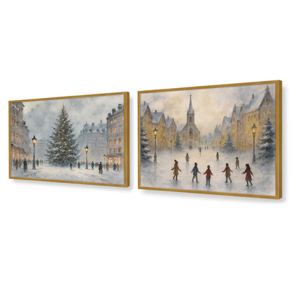 [Color:Polished Gold], Picture of art in a Polished Gold frame at an angle