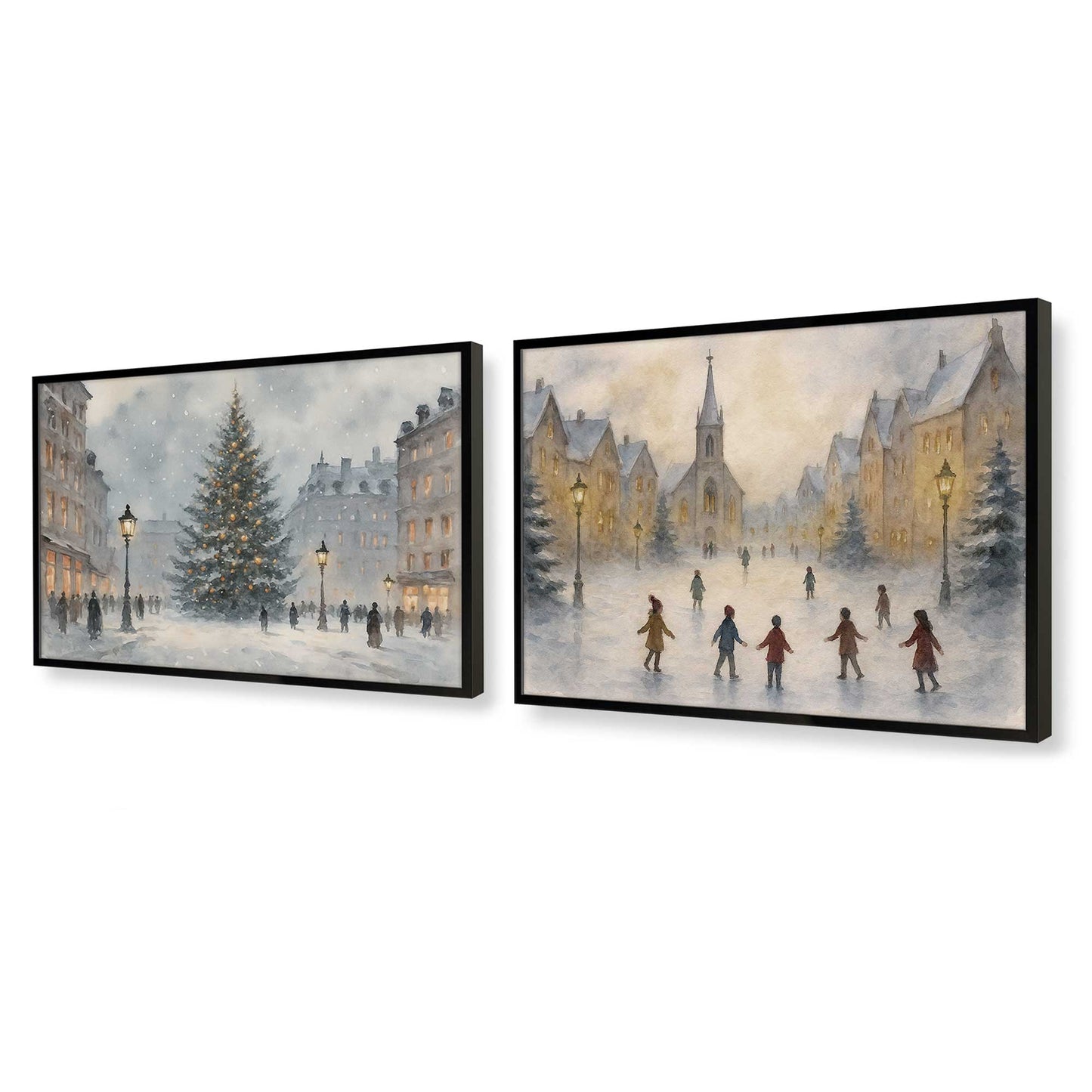 [Color:Satin Black], Picture of art in a Satin Black frame at an angle