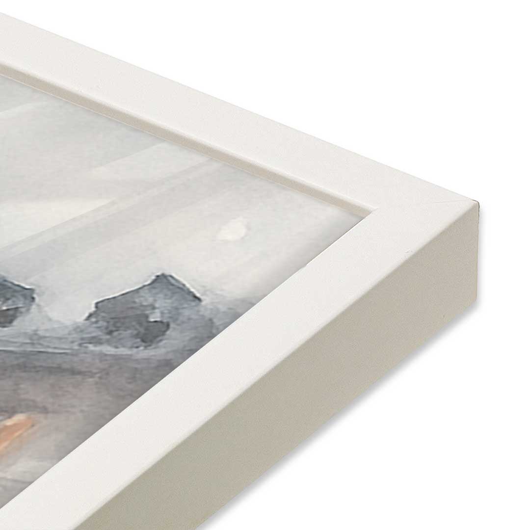 [Color:Opaque White], Picture of art in a Opaque White frame of the corner