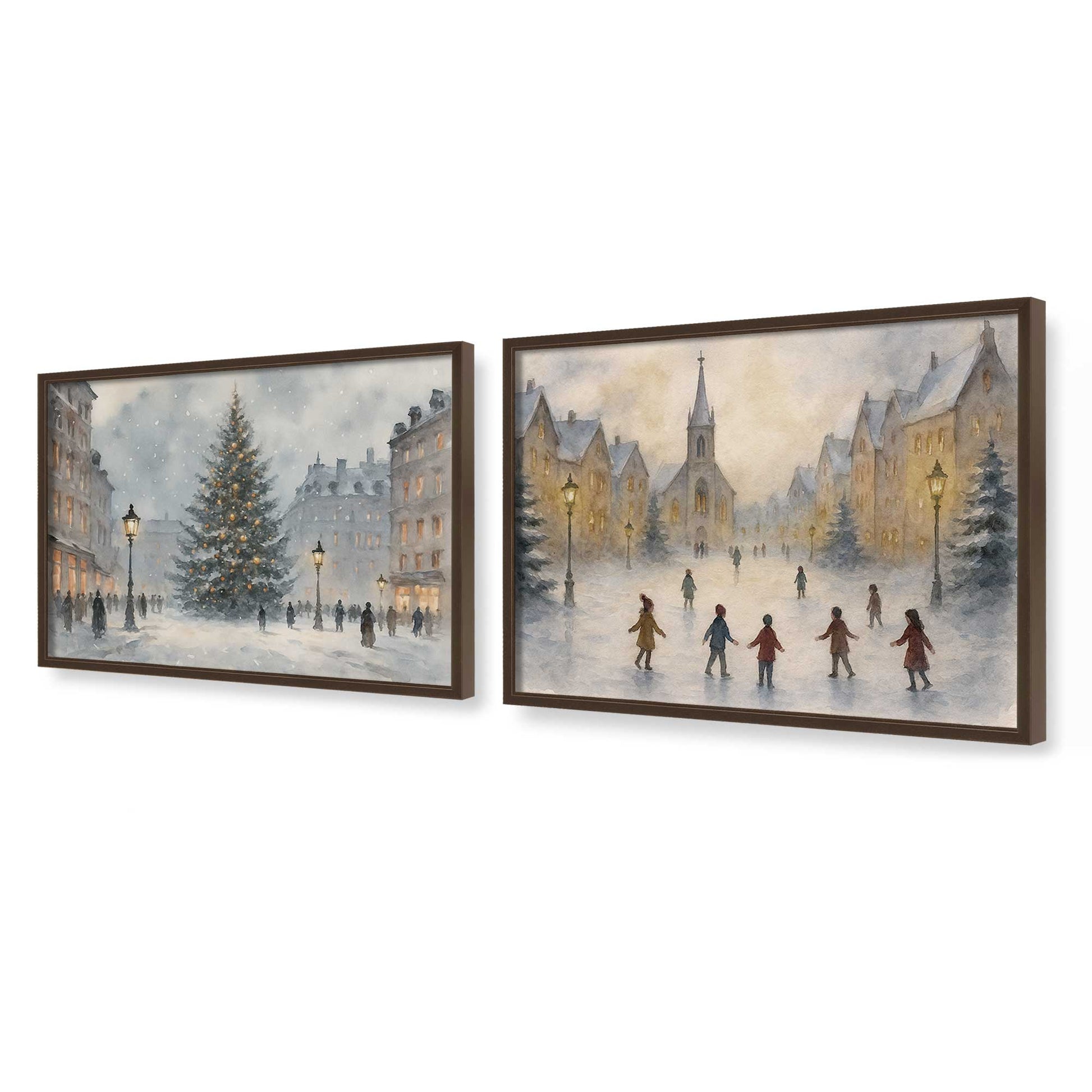 [Color:Belvinder Brown], Picture of art in a Belvinder Brown frame at an angle