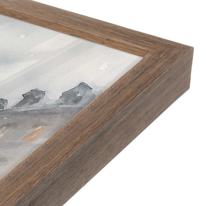 [Color:Walnut], Picture of art in a Walnut frame of the corner