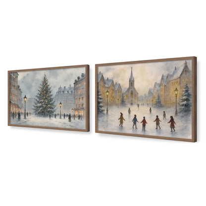 [Color:Walnut], Picture of art in a Walnut frame at an angle