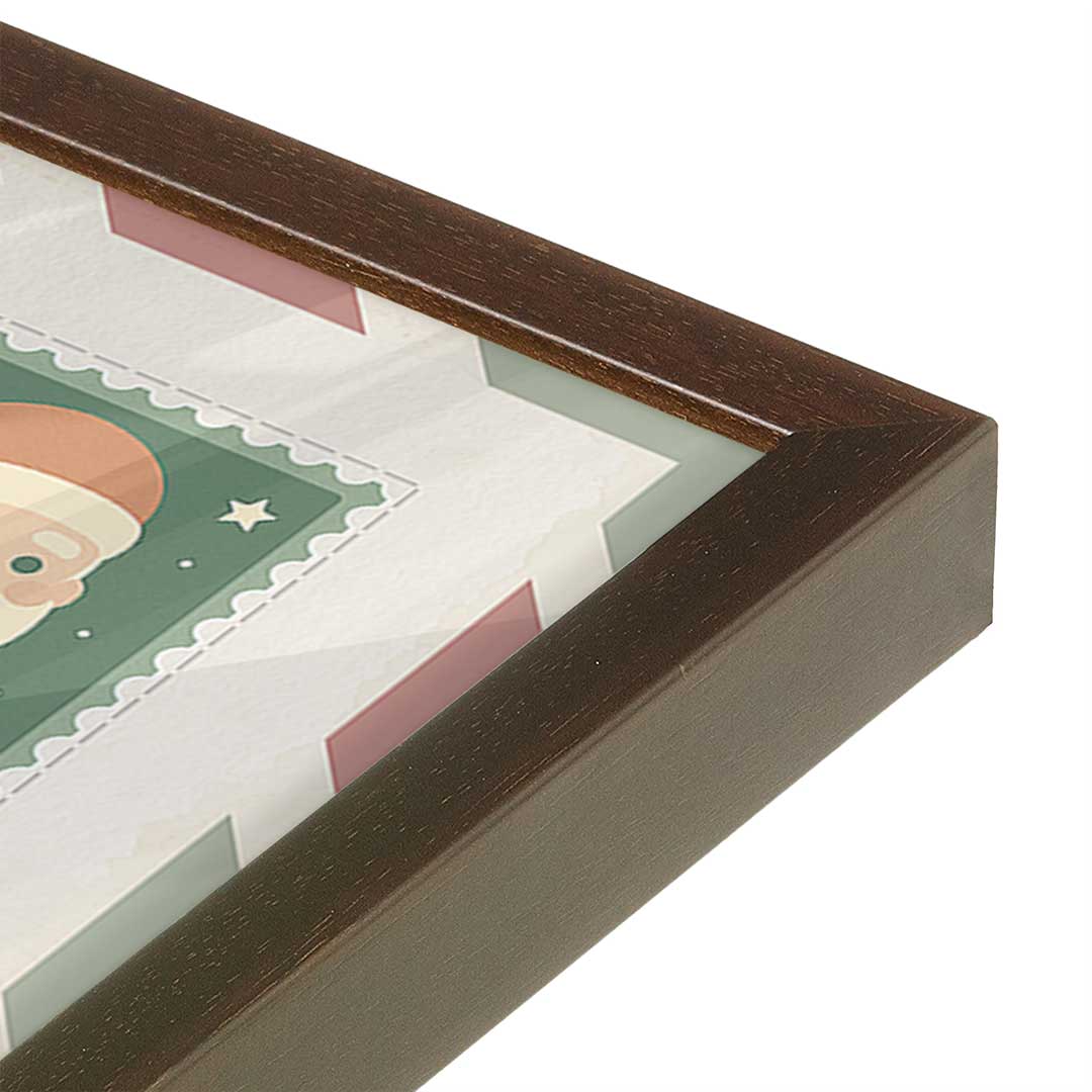 [Color:Belvinder Brown], Picture of art in a Belvinder Brown frame of the corner