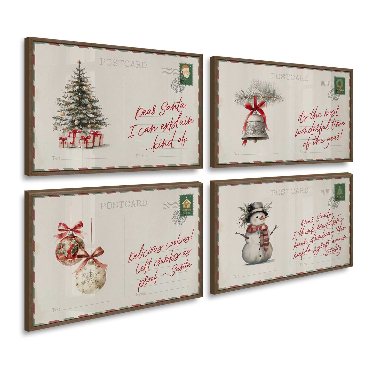 [Color:Walnut], Picture of art in a Walnut frame at an angle