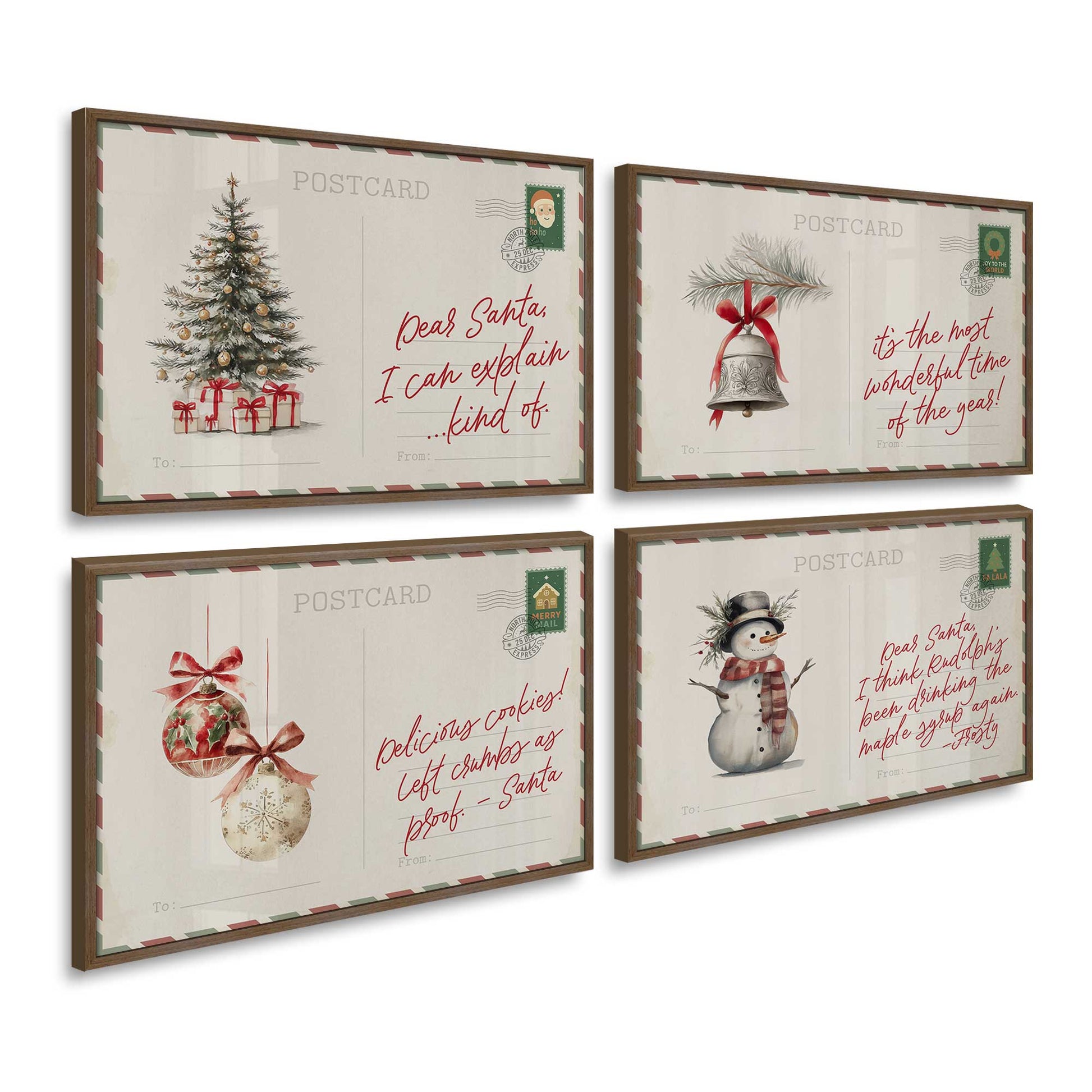 [Color:Walnut], Picture of art in a Walnut frame at an angle