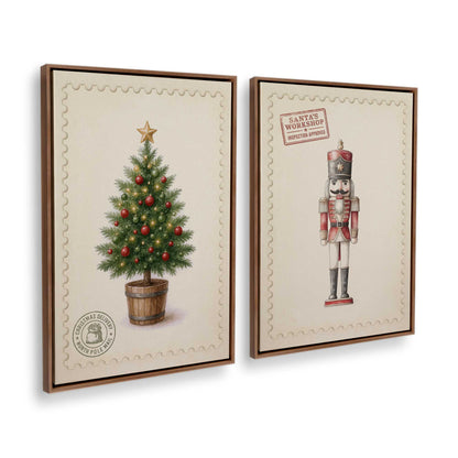 [Color:Walnut], Picture of art in a Walnut frame at an angle