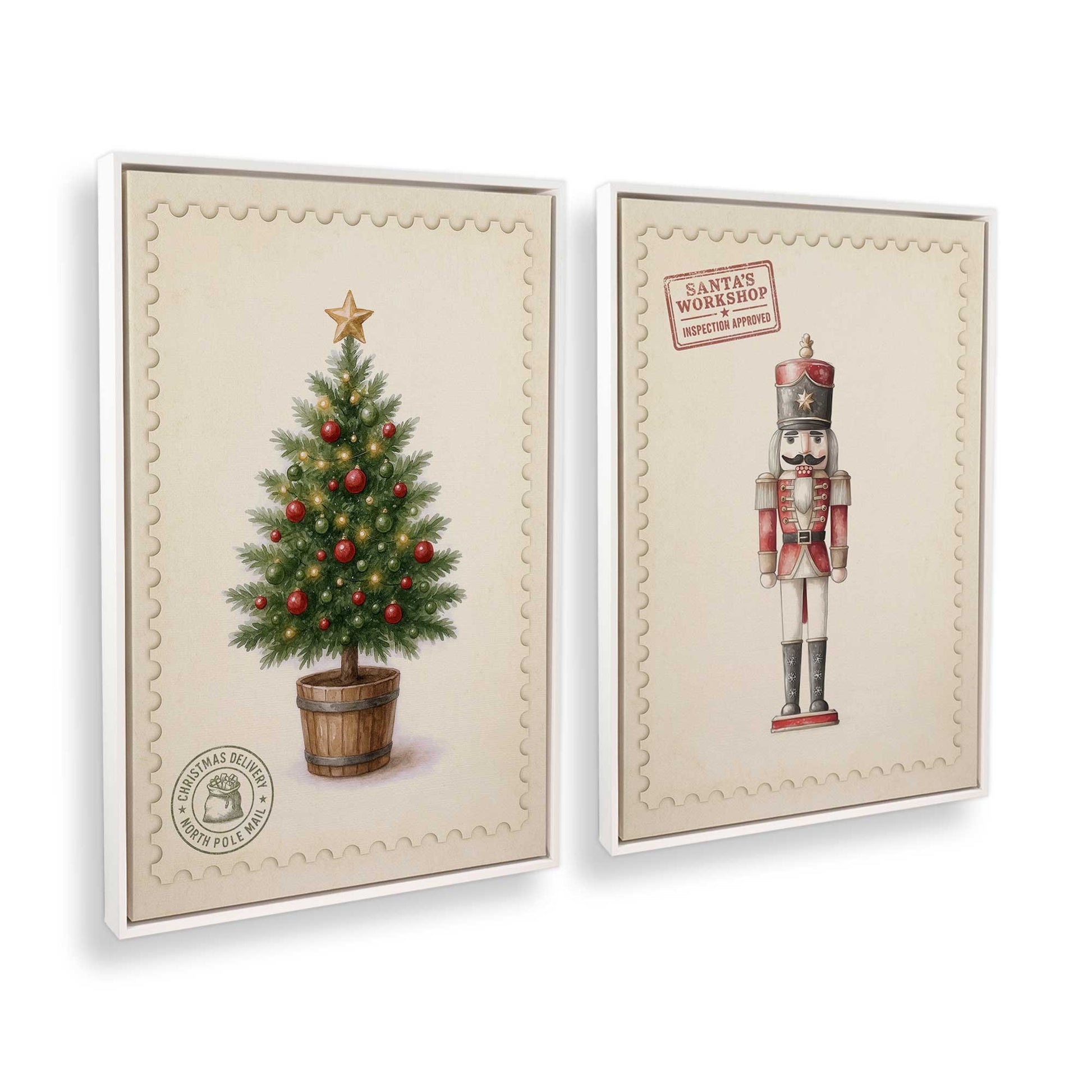 [Color:Opaque White], Picture of art in a White frame at an angle