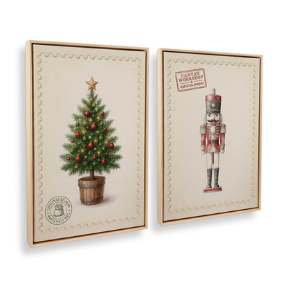 [Color:American Maple], Picture of art in a American Maple frame at an angle