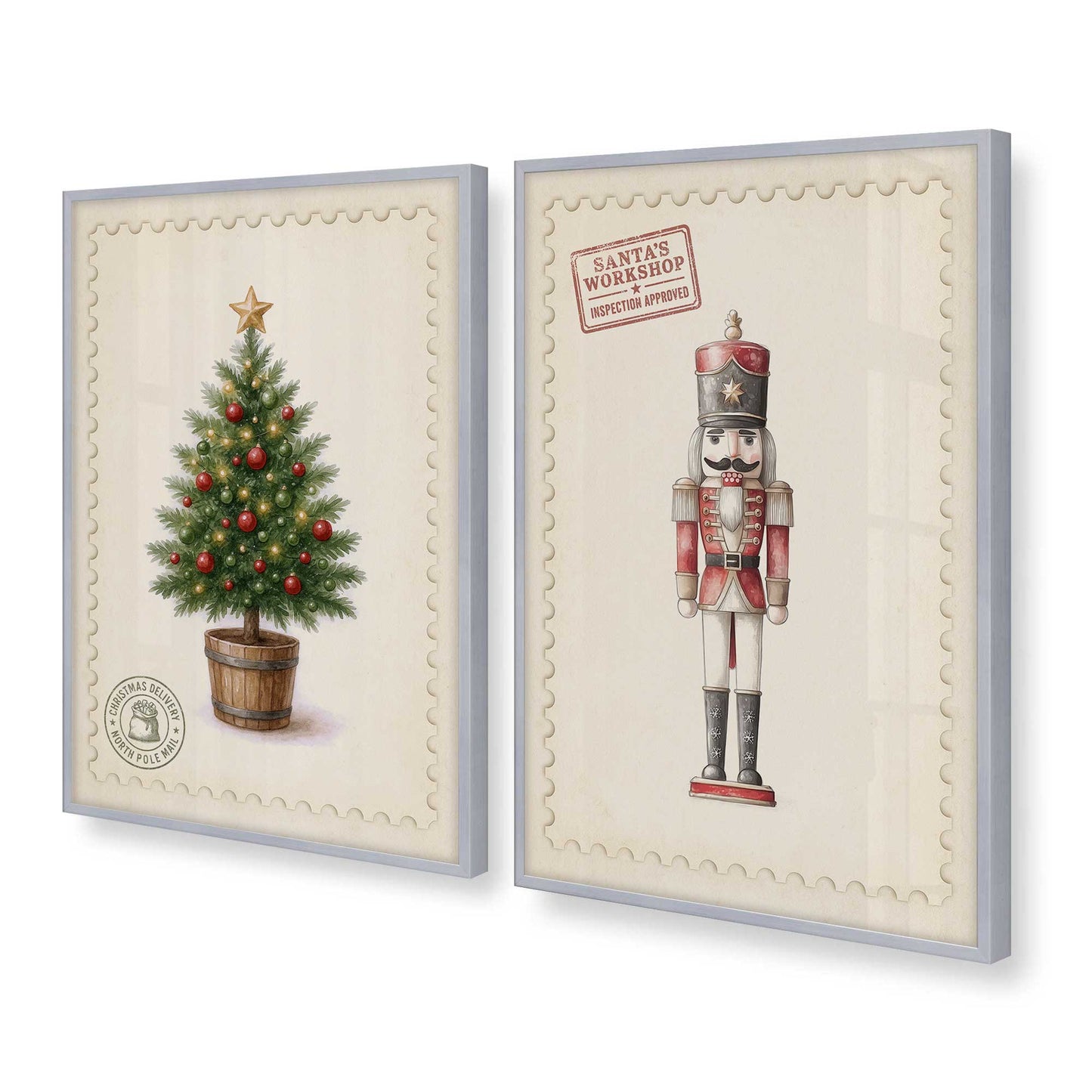 [Color:Polished Chrome], Picture of art in a Polished Chrome frame at an angle