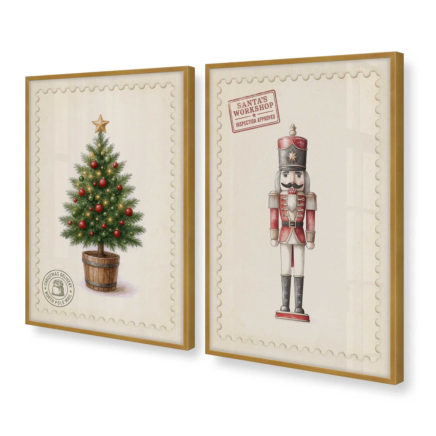 [Color:Polished Gold], Picture of art in a Polished Gold frame at an angle