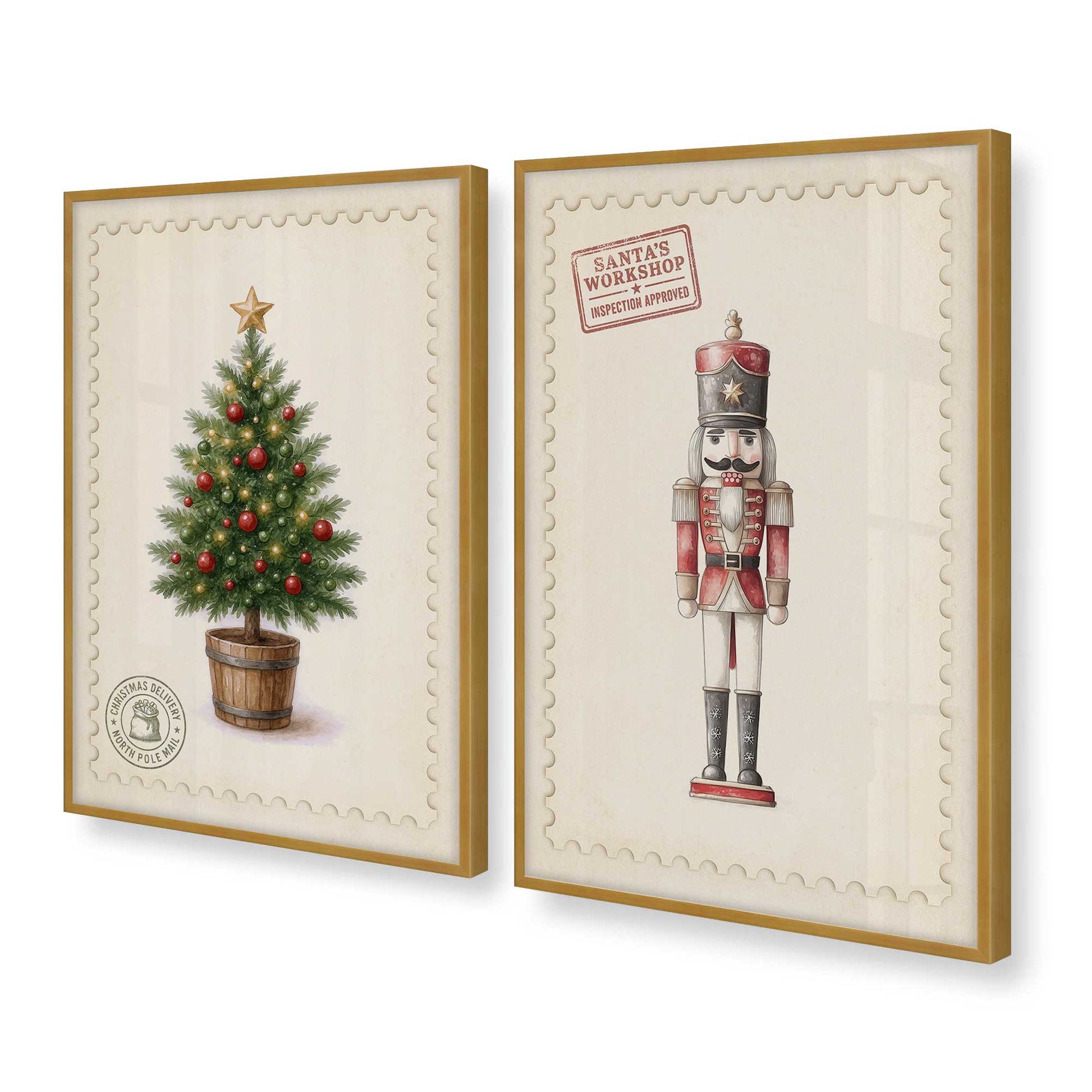 [Color:Polished Gold], Picture of art in a Polished Gold frame at an angle