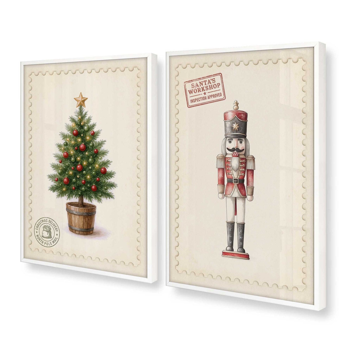 [Color:Opaque White], Picture of art in a Opaque White frame at an angle