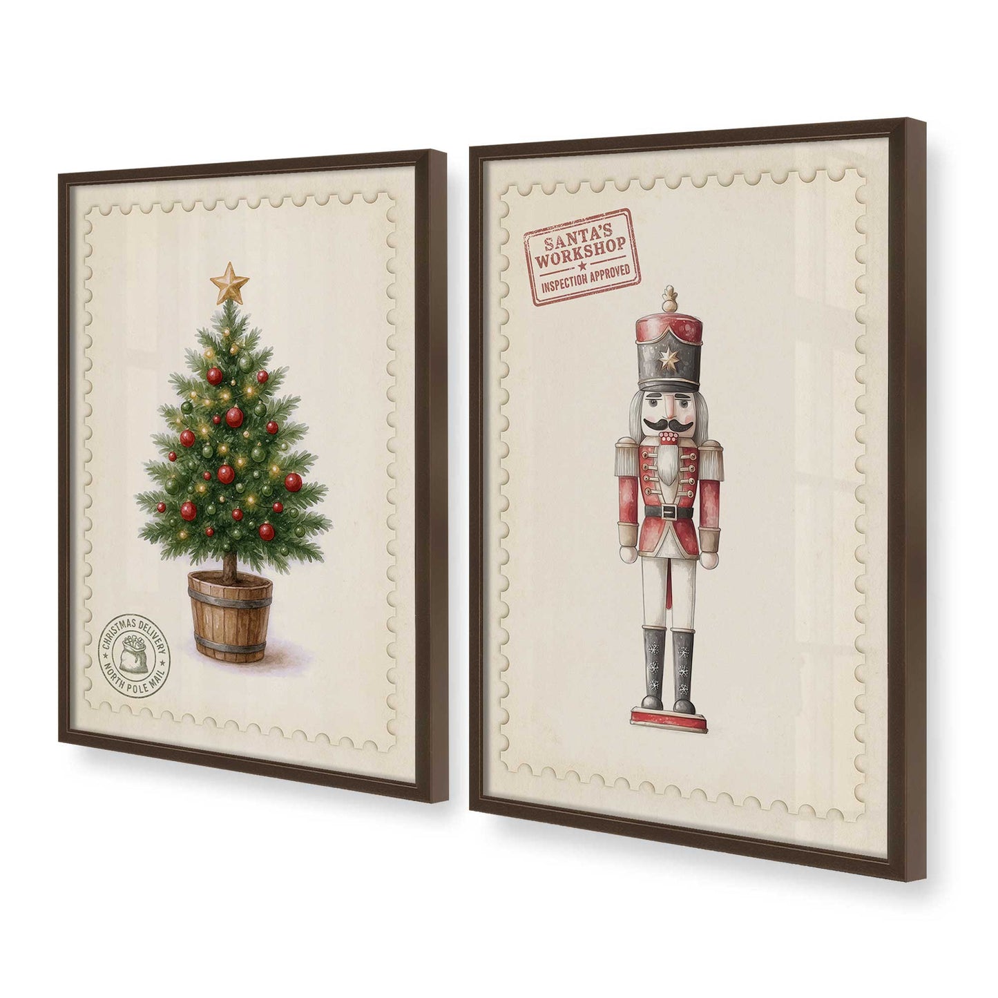 [Color:Belvinder Brown], Picture of art in a Belvinder Brown frame at an angle