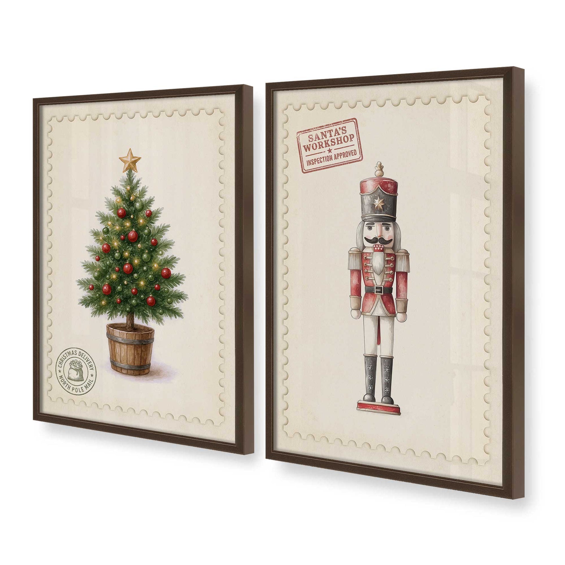 [Color:Belvinder Brown], Picture of art in a Belvinder Brown frame at an angle