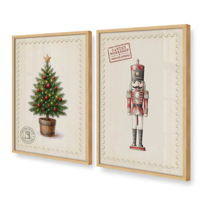 [Color:American Maple], Picture of art in a American Maple frame at an angle