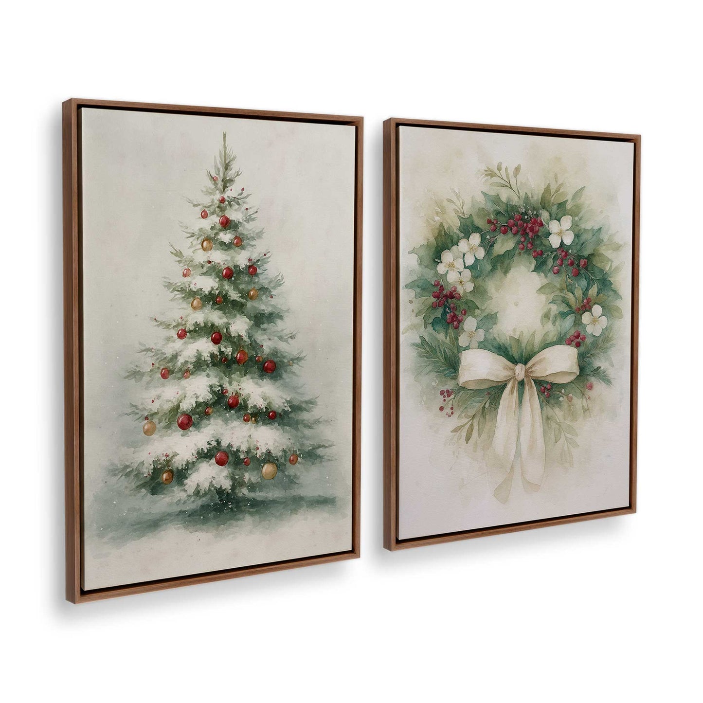 [Color:Walnut], Picture of art in a Walnut frame at an angle